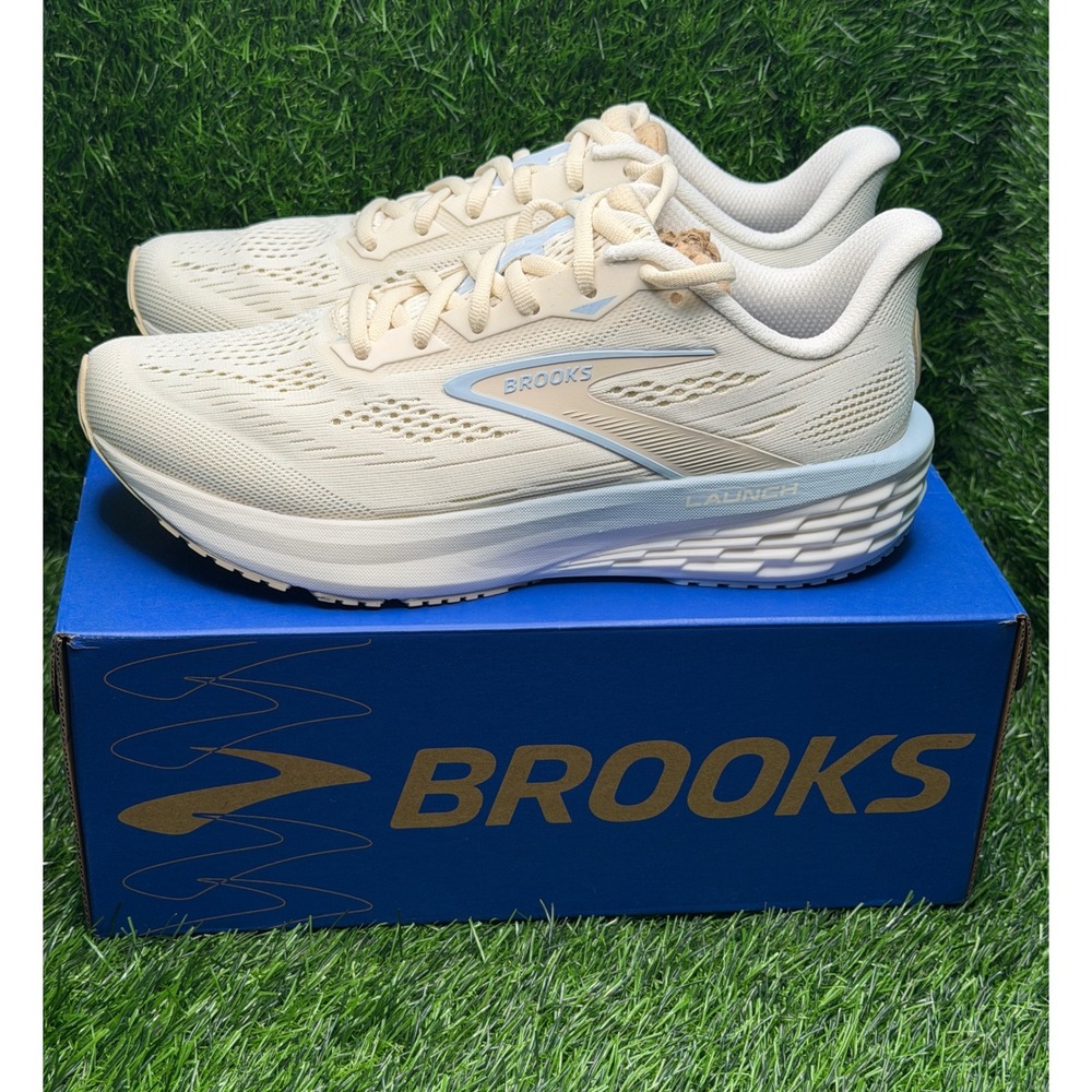 Brooks Launch 12 Women's size 8 Running Shoes Coconut Sand Skyway 1204711B198 - Picture 2 of 9